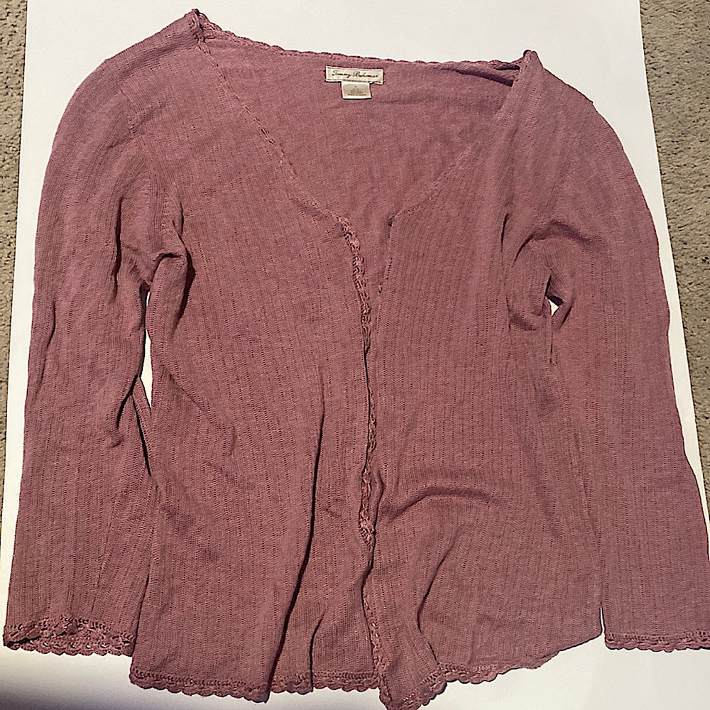 Maroon cardigan from tommy bahama